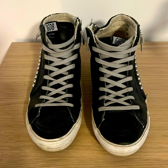 Golden Goose Slide Size 41 Black Leather Studded SSENSE Private Edition - Picture 3 of 9